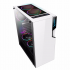 Gabinete XZEAL XZ130 con Ventana, Tower, ATX/Micro ATX/Mini-ITX, USB 2.0/3.0, sin Fuente, 3 Ventiladores RGB Instalados, Blanco  2