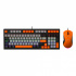 Kit Gamer de Teclado y Mouse Xzeal XZPKT1NG, Alámbrico, USB, Gris/Naranja (Inglés)  2