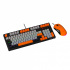 Kit Gamer de Teclado y Mouse Xzeal XZPKT1NG, Alámbrico, USB, Gris/Naranja (Inglés)  4