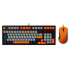 Kit Gamer de Teclado y Mouse Xzeal XZPKT1NG, Alámbrico, USB, Gris/Naranja (Inglés)  1