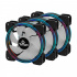 Ventilador Yeyian Typhoon LII Master ARGB LED, 120mm, 1300RPM, Negro - 3 Piezas, incluye HUB/Control/2 Tiras Led ― Daños menores / estéticos - Uno de los ventiladores no cuenta con el anillo decorativo color negro  1
